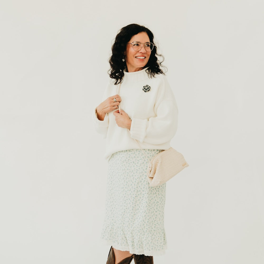 Lacy Woven Frame Crossbody Bag